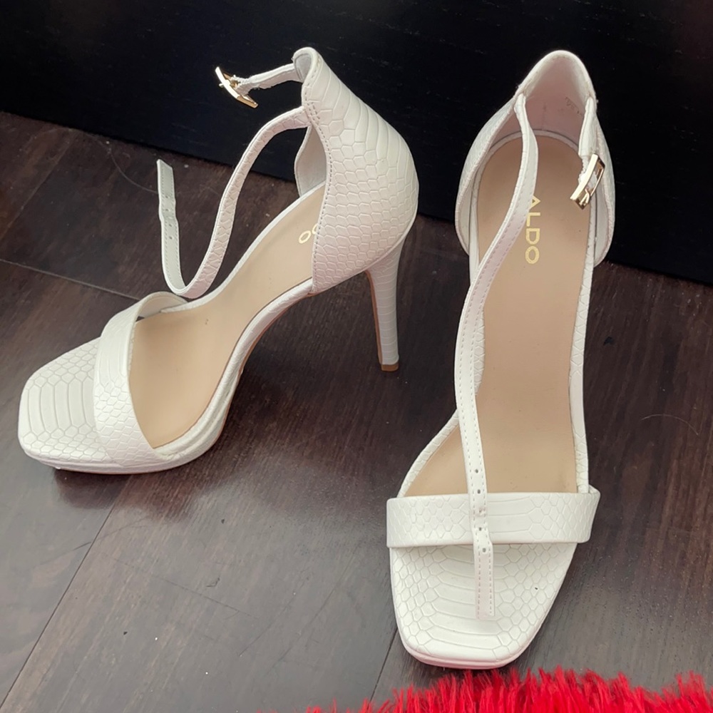 ALDO white heels